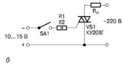 Control tiristor Pentru circuit